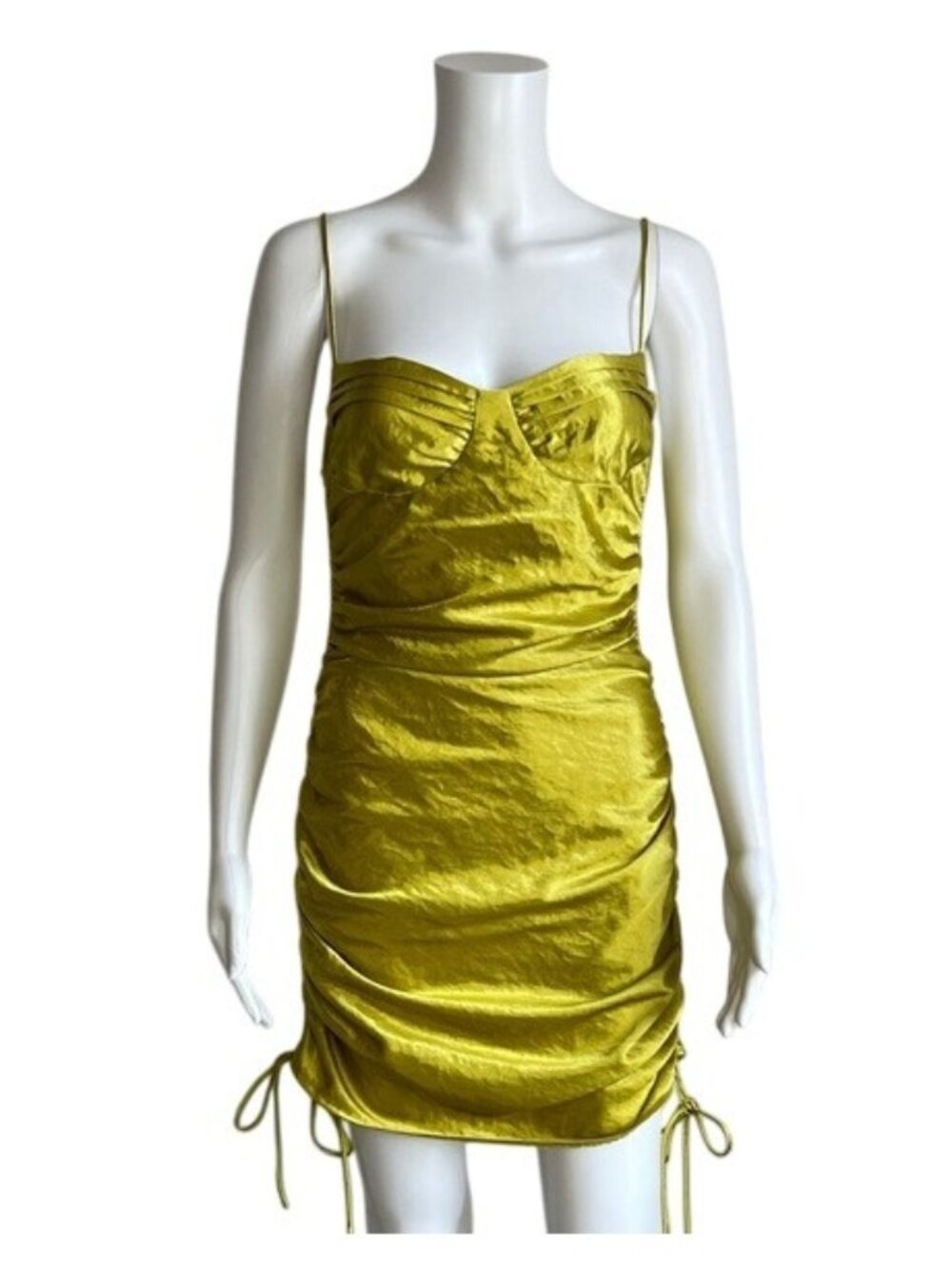 ASTR The Label Mini Ruched Silky Dress Women's size S
